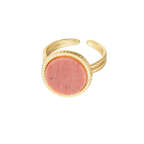 Ring Ronde Steen Roze