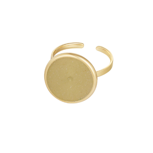 Ring Basic Ronde Steen Beige