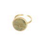 Ring Basic Ronde Steen Beige Groen Multi