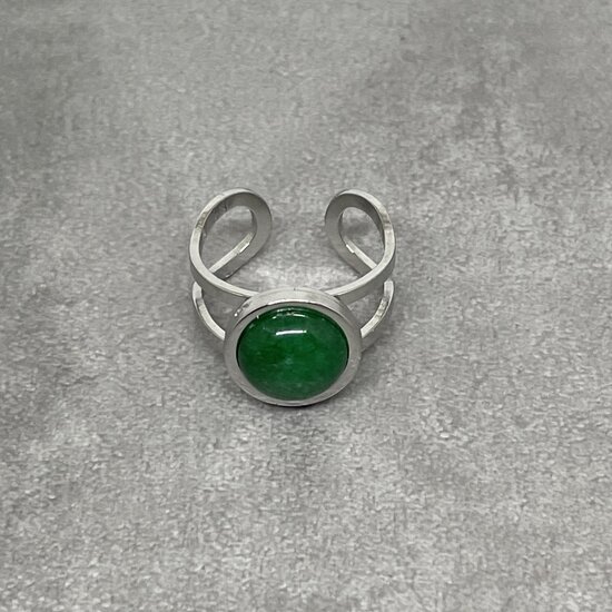 Annebel - Groene Chalcedony - Zilver