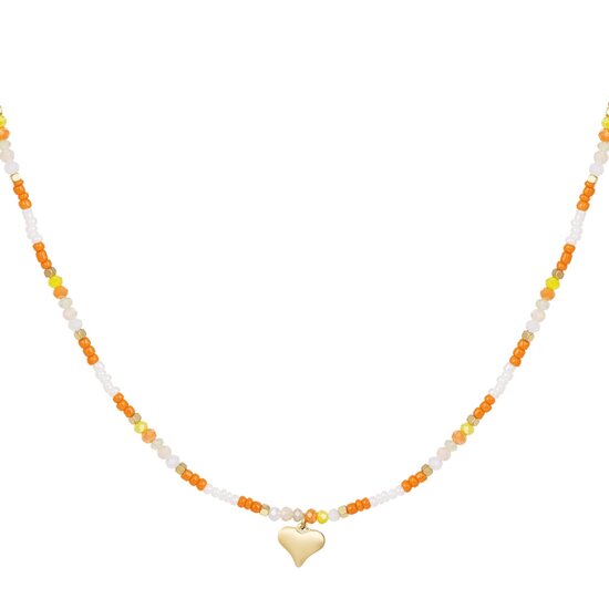 Beads Heart - Oranje/Multi