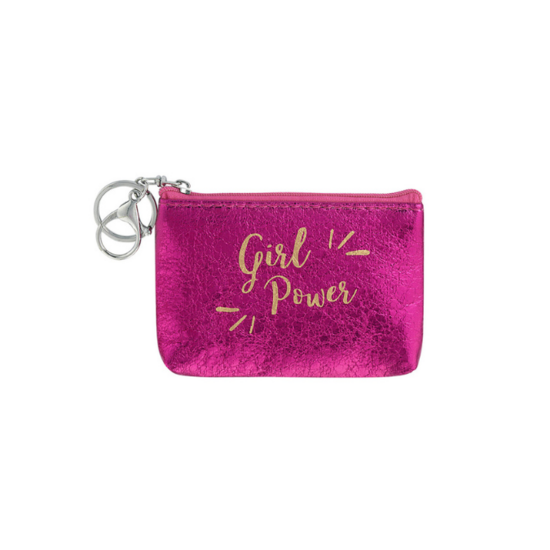 Sleutelhanger/Portomonnee Girl Power - Fuchsia