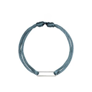 Clip - Satijnen armband - Zilver